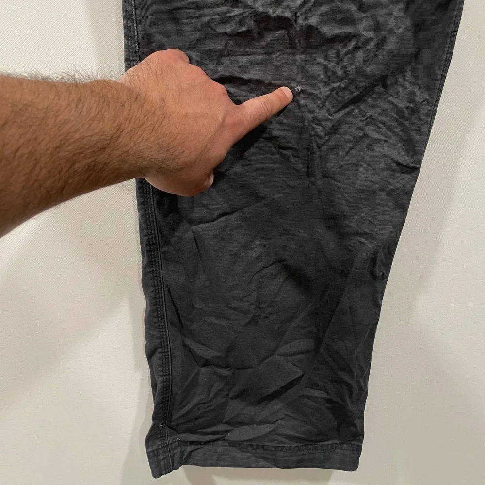 Duluth Trading Co Flex Fire Hose Relaxed Fit Pants Mens 42x34 Charcoal Gray Work